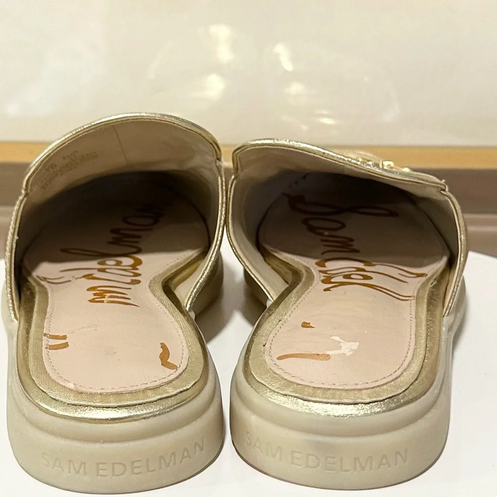 🌸SAM EDELMAN🌸 Kira Mule Gold Metallic Size: 7M - Picture 9 of 14